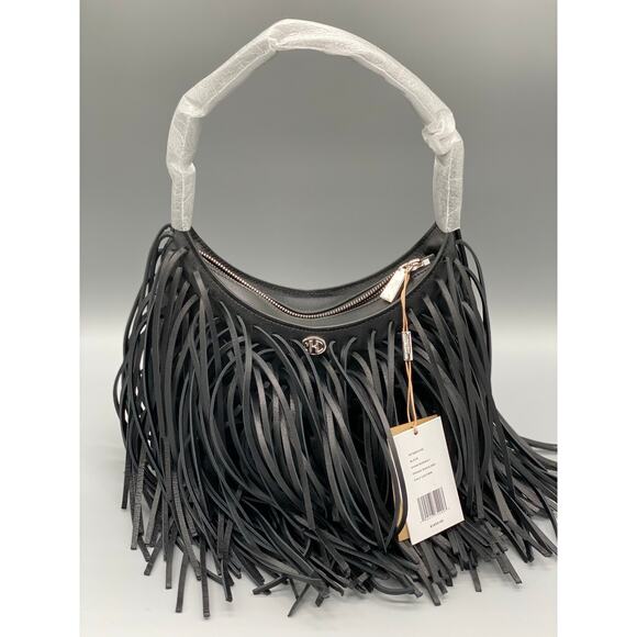 Michael Kors Collection Dyan Fringed Leather Shoulder Bag - Picture 4 of 8